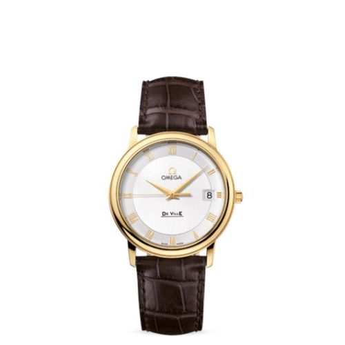 Omega De Ville Prestige Quartz 34.4 Yellow Gold / Silver